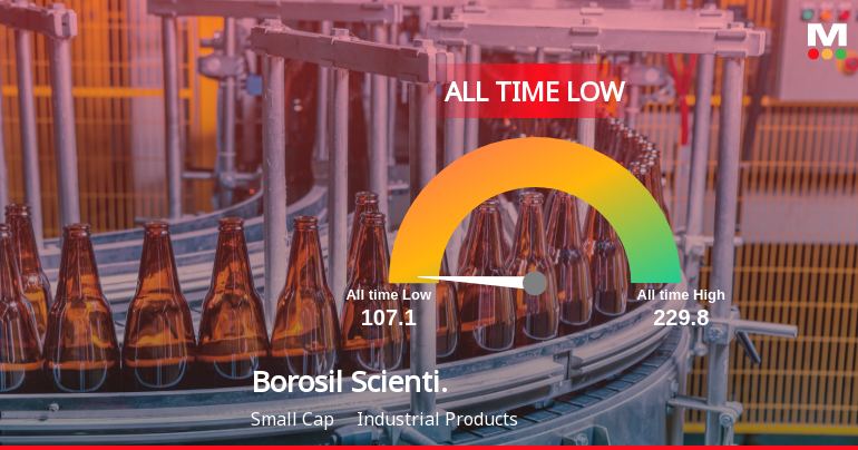 Borosil Scientific Ltd Hits All-Time Low Amid Continued Downtrend