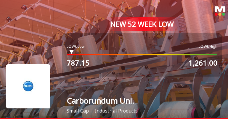 Carborundum Universal Ltd Stock Hits 52-Week Low Amidst Continued Downtrend