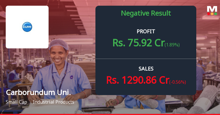 Carborundum Universal Q3 FY26: Margin Erosion Continues as Profitability Declines 35.69% YoY