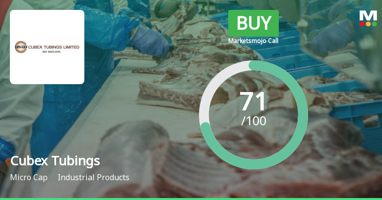 Cubex Tubings Ltd Upgraded to Buy on Strong Technical and Financial Performance