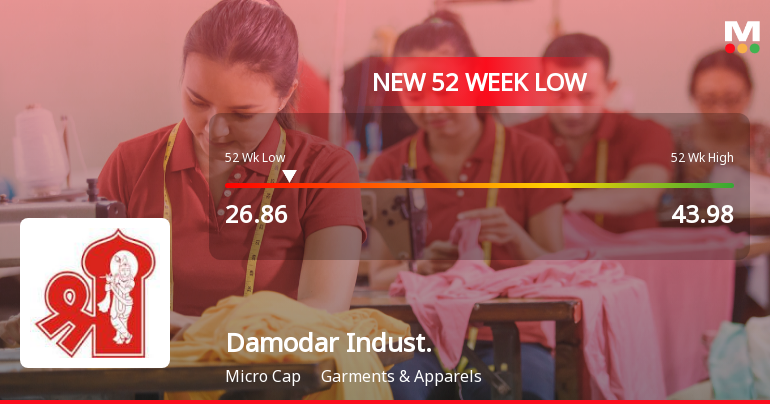 Damodar Industries Ltd Falls to 52-Week Low Amidst Continued Downtrend