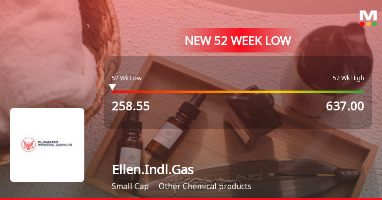 Ellenbarrie Industrial Gases Ltd Falls to 52-Week Low of Rs.258.55