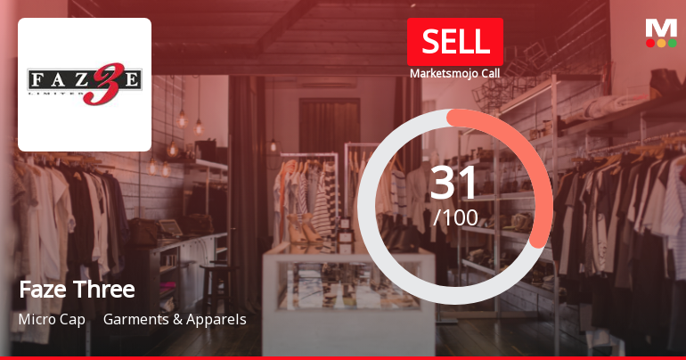 Faze Three Ltd Upgraded to Sell as Technicals Improve Amid Lingering Financial Challenges