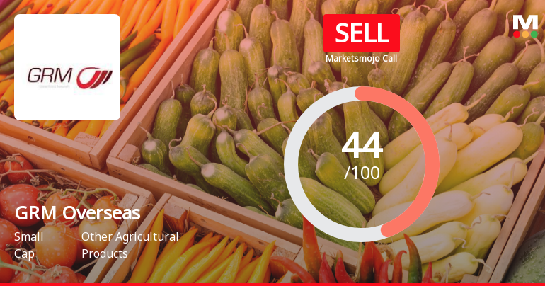 GRM Overseas Ltd Downgraded to Sell Amid Valuation and Technical Concerns