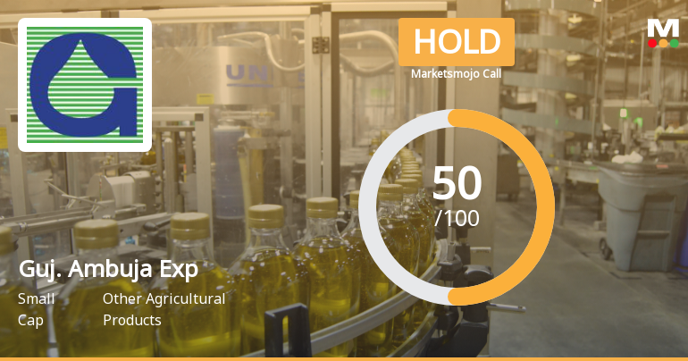 Gujarat Ambuja Exports Ltd is Rated Hold by MarketsMOJO