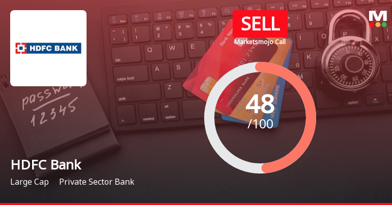 HDFC Bank Downgraded to Sell Amid Technical Weakness and Flat Financials