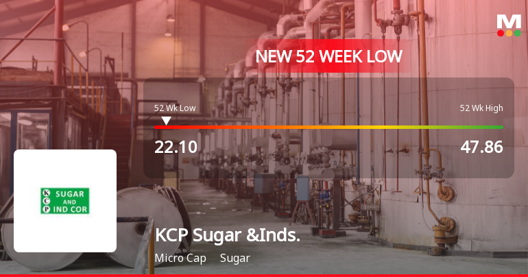 KCP Sugar & Industries Corporation Ltd Hits 52-Week Low Amid Continued Downtrend