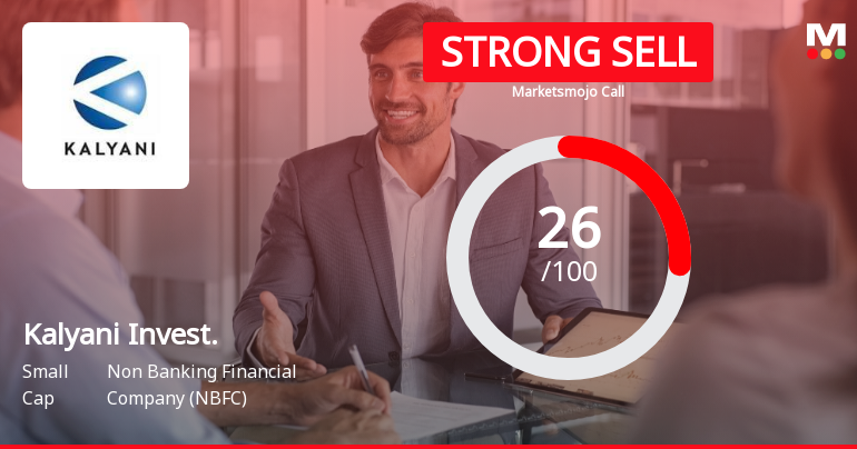 Kalyani Investment Company Ltd Downgraded to Strong Sell Amid Weak Fundamentals and Bearish Technicals