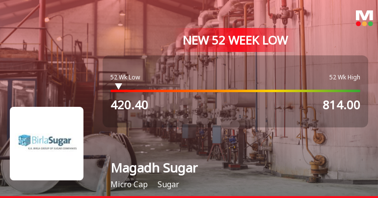 Magadh Sugar & Energy Ltd Falls to 52-Week Low Amidst Continued Underperformance