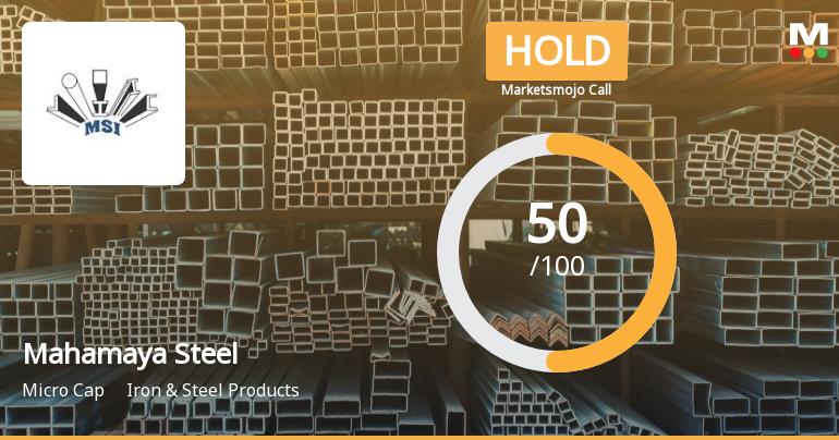 Mahamaya Steel Industries Ltd is Rated Hold