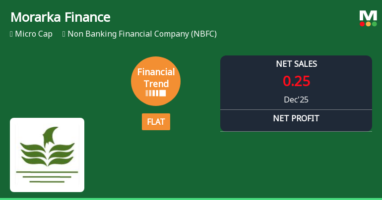 Morarka Finance Ltd Reports Flat Quarterly Performance Amid Steep Profit Decline