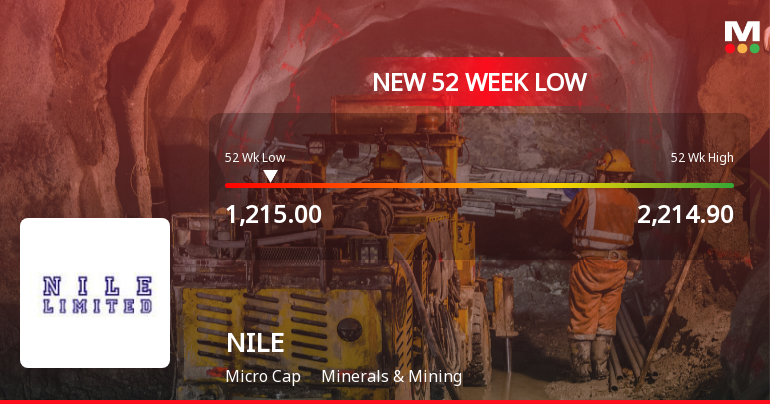 NILE Ltd Stock Falls to 52-Week Low of Rs.1226 Amid Market Downturn
