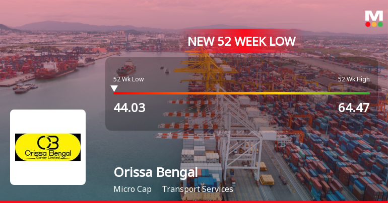Orissa Bengal Carrier Ltd Hits 52-Week Low Amidst Continued Underperformance