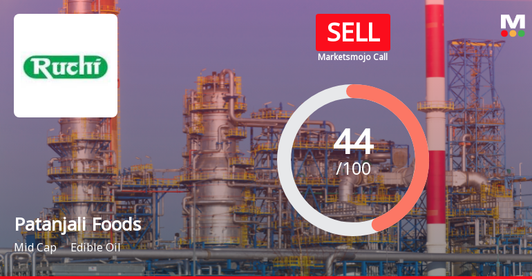 Patanjali Foods Ltd Downgraded to Sell Amid Technical Weakness and Valuation Concerns