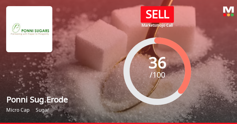 Ponni Sugars (Erode) Ltd is Rated Sell