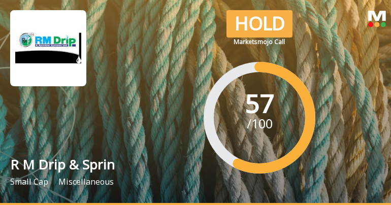 R M Drip & Sprinklers Systems Ltd Upgraded to Hold on Technical and Financial Improvements