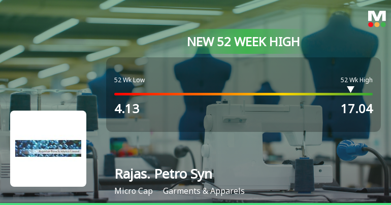 Rajasthan Petro Synthetics Ltd Hits New 52-Week High at Rs.17.04