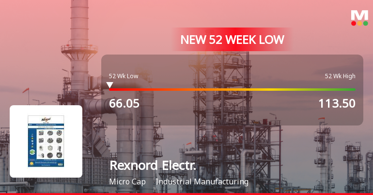 Rexnord Electronics & Controls Ltd Falls to 52-Week Low of Rs.67.5