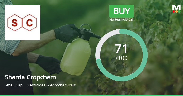 Sharda Cropchem Ltd is Rated Buy by MarketsMOJO