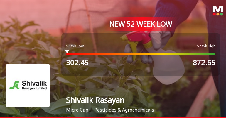 Shivalik Rasayan Ltd Stock Hits 52-Week Low Amidst Continued Underperformance