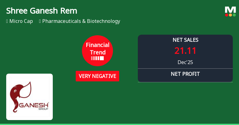 Shree Ganesh Remedies Ltd Reports Sharp Decline in Quarterly Financial Performance Amid Sector Challenges