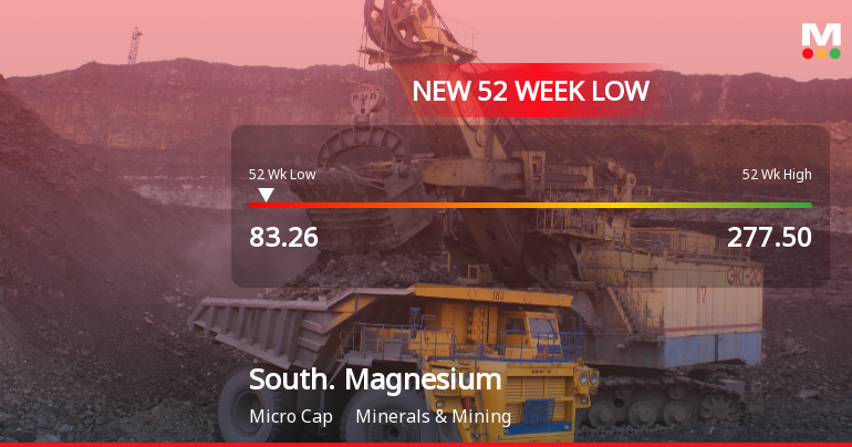 Southern Magnesium & Chemicals Ltd Falls to 52-Week Low of Rs.83.26