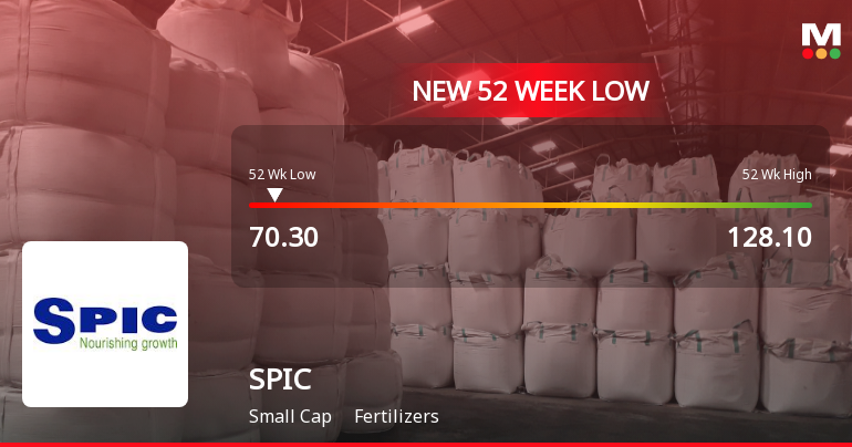 Southern Petrochemical Industries Corporation Ltd. Stock Hits 52-Week Low at Rs.70.3