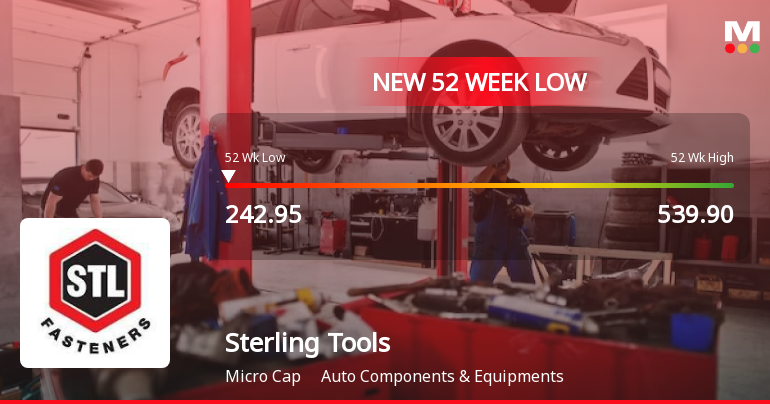 Sterling Tools Ltd. Stock Hits 52-Week Low Amid Continued Downtrend