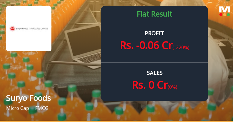 Suryo Foods Q3 FY26: Losses Deepen Amid Zero Revenue Generation