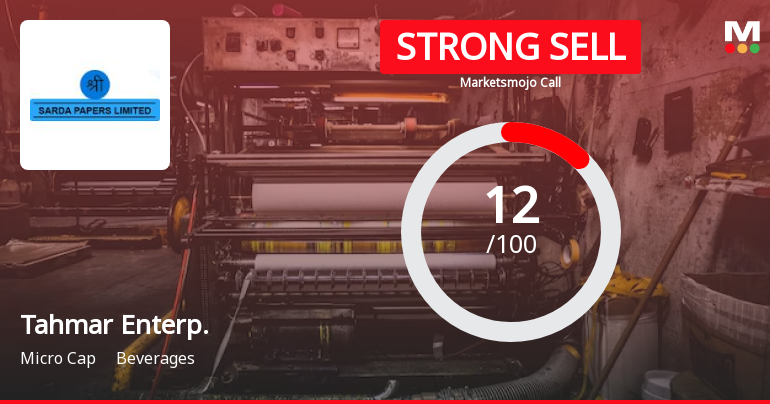 Tahmar Enterprises Ltd is Rated Strong Sell