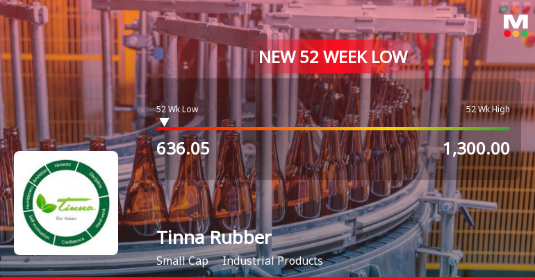 Tinna Rubber & Infrastructure Ltd Falls to 52-Week Low of Rs.636.05