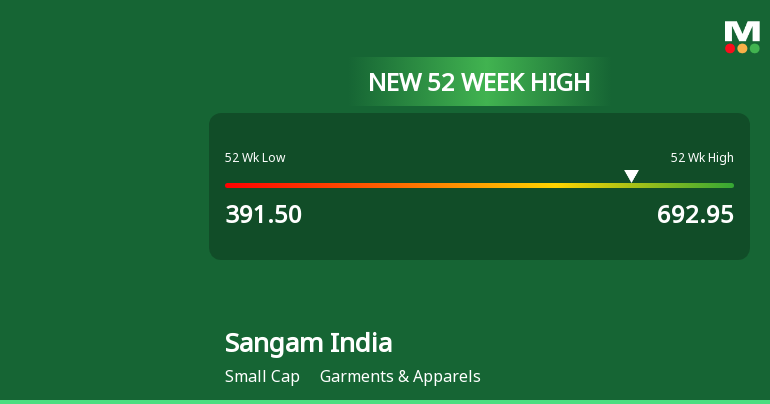 Broad-Based Technical Strength Lifts Sangam (India) Ltd to 52-Week High of Rs 692.95