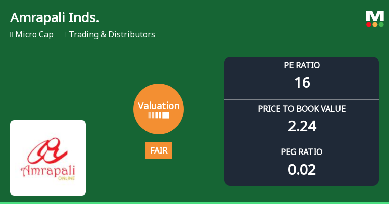 Amrapali Industries Ltd Valuation Shifts to Fair Amid Mixed Market Performance