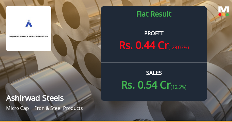 Ashirwad Steels Q2 FY26: Modest Revenue Growth Masks Deeper Operational Concerns