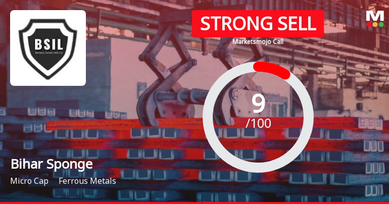 Bihar Sponge Iron Ltd is Rated Strong Sell