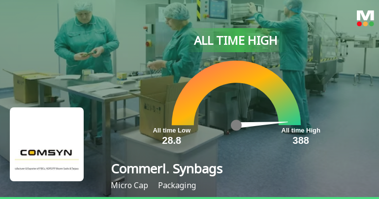 Commercial Syn Bags Ltd Hits All-Time High at Rs.168