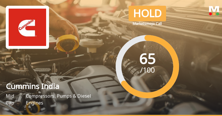Cummins India Ltd. is Rated Hold by MarketsMOJO