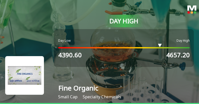 Fine Organic Industries Ltd Hits Intraday High with 7.3% Surge on 3 Feb 2026
