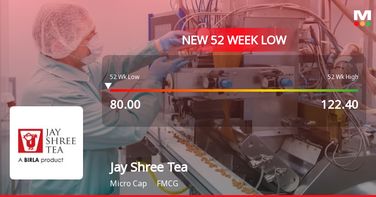 Jay Shree Tea & Industries Ltd Falls to 52-Week Low of Rs.79.49