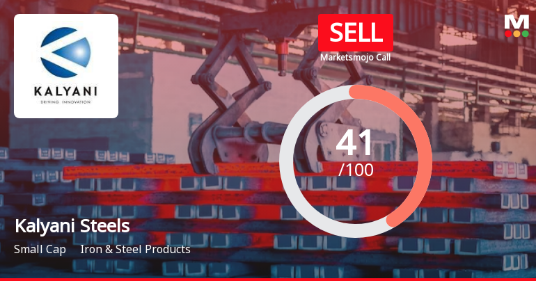 Kalyani Steels Ltd is Rated Sell by MarketsMOJO