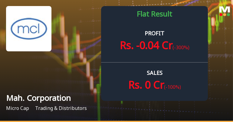 Maharashtra Corporation Q2 FY26: Minimal Operations Mask Deep Structural Concerns