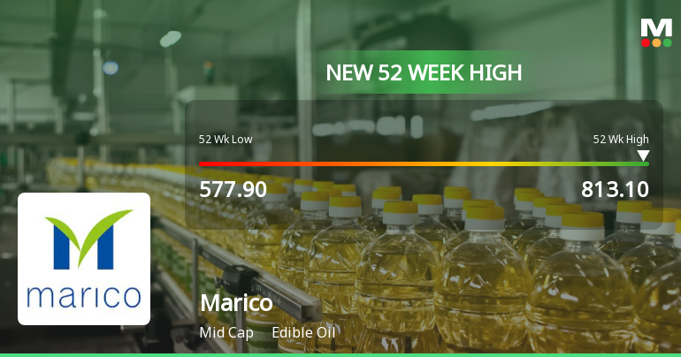 Marico Ltd. Hits New 52-Week High at Rs.804.75 Marking Strong Momentum