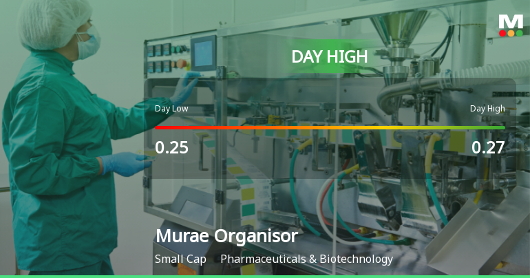Murae Organisor Ltd Hits Day High with 8.0% Intraday Surge