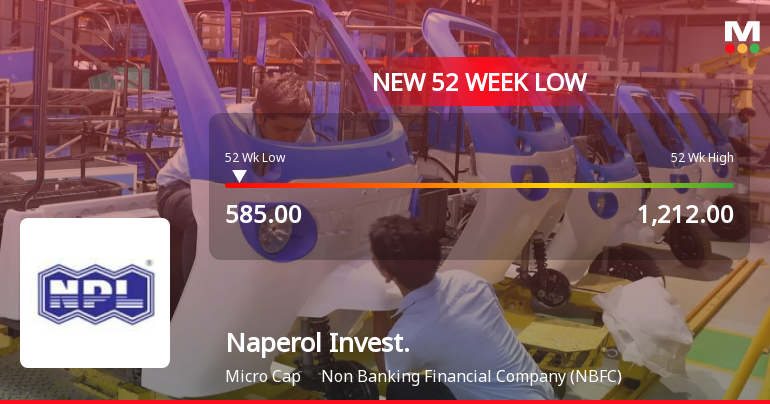 Naperol Investments Ltd Stock Hits 52-Week Low at Rs 585