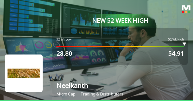 Neelkanth Ltd Hits New 52-Week High of Rs.54.91 on 25 Feb 2026