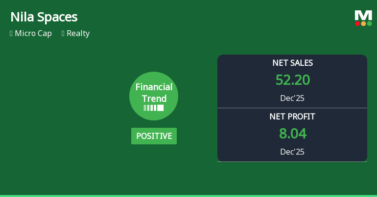 Nila Spaces Ltd Reports Strong Quarterly Financial Turnaround Amid Realty Sector Challenges