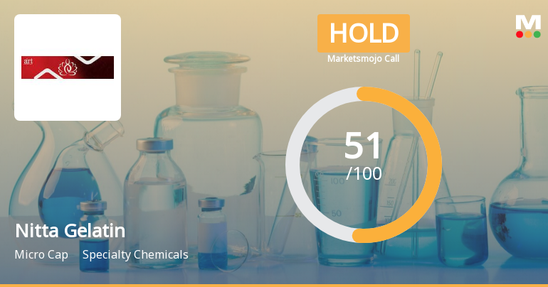 Nitta Gelatin India Ltd is Rated Hold by MarketsMOJO