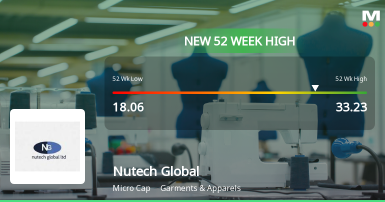 Nutech Global Ltd Hits New 52-Week High of Rs.33.23 on 23 Feb 2026