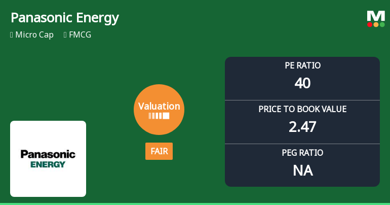 Panasonic Energy India: Valuation Shifts Signal Changing Price Attractiveness