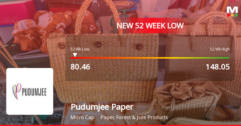 Pudumjee Paper Products Ltd Falls to 52-Week Low Amid Continued Downtrend